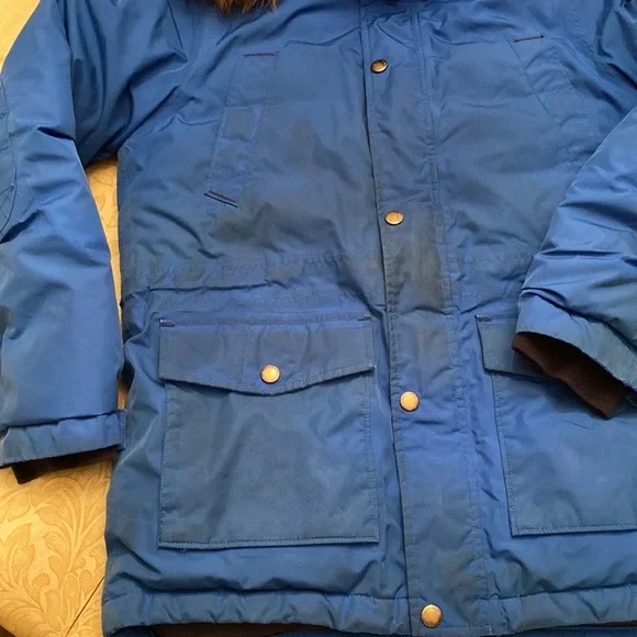 Lands’ End Kids Expedition Down Waterproof Winter Parka Royal Cobalt Blue M
